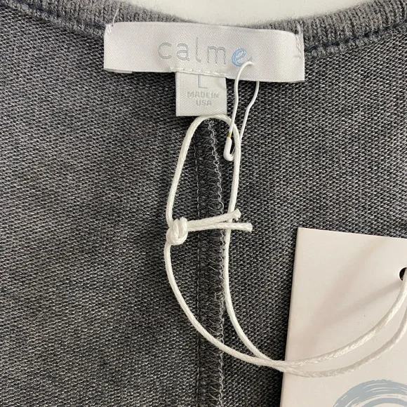 Calme by Johnny Was Gray Midi Tank Dress Size‎ L Soft Tencel Blend Flared NWT - Picture 4 of 8